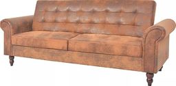  Elior Rozkładana pikowana brązowa sofa - Image