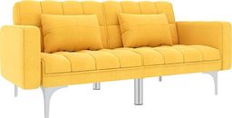  Elior Rozkładana żółta kanapa z poduszkami - Harris