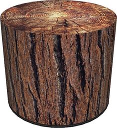 Elior Okrągła pufa z motywem drewna - Adelos 2X wzór, kolor: 6