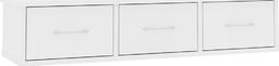  Elior Półka ścienna z szufladami Toss 3X - biała