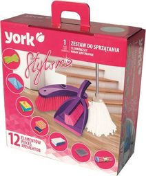 York Wyjątkowy Niezbędny Zestaw do Sprzątania York 12 El. Zmiotka Miotła Mop Ściereczki uniwersalny