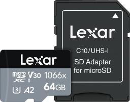 Karta Lexar Professional 1066x MicroSDXC 64 GB Class 10 UHS-I/U3 A2 V30 (LMS1066064G-BNANG)