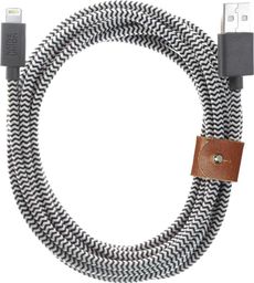 Kabel USB Native Union USB-A - 3 m Szary (BELT-L-ZEB-3-NP)
