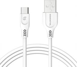 Kabel USB USB-A - USB-C 1.2 m Biały (25715)