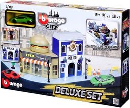  Bburago City Deluxe Set 4 Policja ulica burger (GXP-755422)