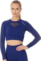 Brubeck LC10020 Damski top GYM z długim rękawem ciemnoniebieski L