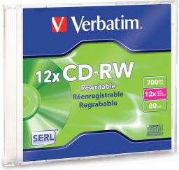  Verbatim CD-RW 700 MB 12x 1 sztuka (43167)