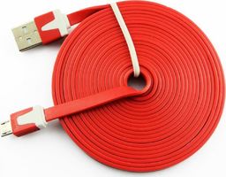 Kabel USB Mikrusy USB-A - microUSB 1 m Czerwony