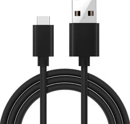 Kabel USB Mikrusy USB-A - USB-C 1 m Czarny