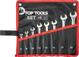  Top Tools Klucze płasko-oczkowe (Klucze płasko-oczkowe 6-19 mm, zestaw 8 szt.)