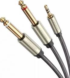 Kabel Ugreen Jack 3.5mm - Jack 6.3mm x2 2m szary (10615)