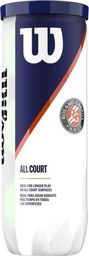  Wilson Piłki do tenisa ziemnego Roland Garros All Court 3 szt. żółte WRT126400