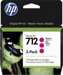 Tusz HP HP Atrament 712 3-Pack 29-ml Magenta DJ Ink