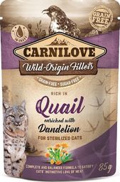  Carnilove CARNILOVE KOT sasz.85g QUAIL&DENDELON Dla kotów sterylizowanych