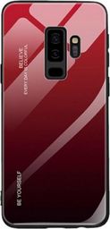  Super Fashion Etui Szklane Ombre czerwono czarne do Samsung Galaxy S9 Plus