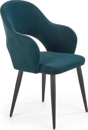  Elior Welurowe krzesło typu ludwik Ofelio - ciemnozielone