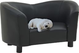  vidaXL Sofa dla psa, czarna, 67x41x39 cm, sztuczna skóra