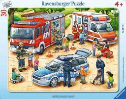  Ravensburger Puzzle ramkowe 30el. Ekscytujące prace 061440 RAVENSBURGER