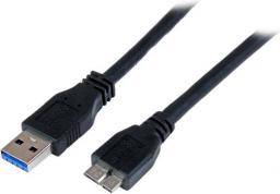 Kabel USB StarTech USB-A - micro-B 1 m Czarny (USB3CAUB1M)