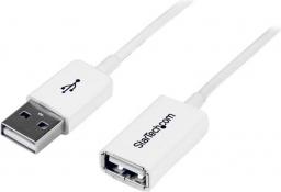 Kabel USB StarTech USB-A - USB-A 3 m Biały (USBEXTPAA3MW)