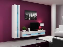 Cama MEBLE Szafka RTV VIGO NEW '140' 30/140/40 biały/biały poł