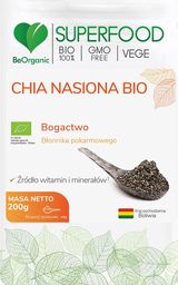  Beorganic Chia Nasiona Bio 200G Beorganic Szałwia Hiszpańska Salvia Hispanica Błonnik Pokarmowy
