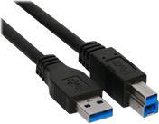 Kabel USB InLine USB-A - USB-B 1 m Czarny (35310)