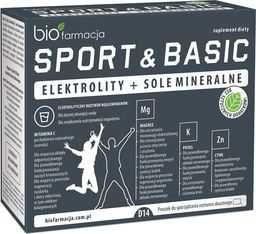  Biofarmacja Sport Basic 14 Saszetek Elektrolity I Sole Mineralne Bio Farmacja Magnez Potas Cynk