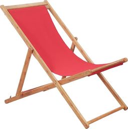  Elior Czerwony leżak plażowy - Inglis 2X