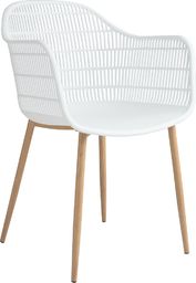  Elior Wygodne krzesło białe ażurowe - Ulmo