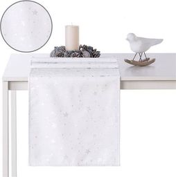 AmeliaHome Bieżnik Stardust srebrny 30x100
