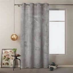AmeliaHome Zasłona Velvet na przelotkach Srebrny 140X245