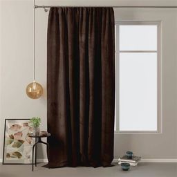 AmeliaHome Zasłona Velvet na taśmie Ciemny brąz 140X270