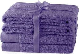  AmeliaHome Zestaw ręczników Amari 6 elementów fioletowy AmeliaHome