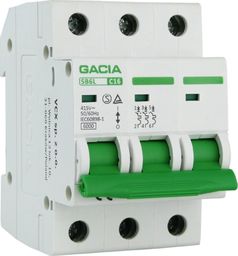  GACIA C16 3P 6kA Wyłącznik nadprądowy bezpiecznik typ S eska SB6L C 3P 16A GACIA 9803