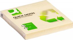 Bloczek Samoprzylepny Q-Connect 100% Recycled, 76X76Mm, 100 Kart., Żółty