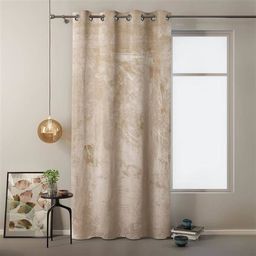 AmeliaHome Zasłona Velvet na przelotkach Krem 140X245