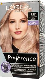  L’Oreal Paris Preference Farba do włosów 8.12 Alaska - Jasny Popielaty Beżowy Blond 1op.