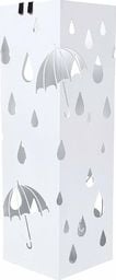  Selsey Stojak na parasole Rain metalowy biały na planie kwadratu