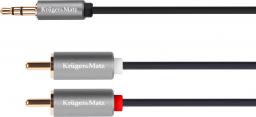 Kabel Kruger&Matz Jack 3.5mm - RCA (Cinch) x2 10m srebrny (KM1215)