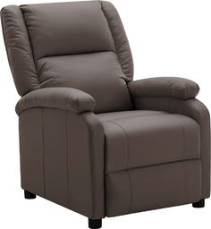  vidaXL Fotel rozkładany, brązowy, sztuczna skóra