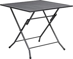  vidaXL Składany stolik z siatką, 80x80x72 cm, stalowy, antracytowy