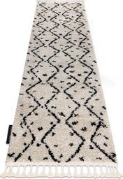 Dywany Łuszczów Dywan, Chodnik BERBER TETUAN B751 zygzak krem - do kuchni, przedpokoju, na korytarz, 60x250 cm