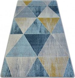  Dywany Łuszczów Dywan NORDIC TRIANGLE niebieski/krem G4584, 280x370 cm