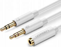 Kabel Ugreen Jack 3.5mm - Jack 3.5mm x2 0.28m biały (20897)