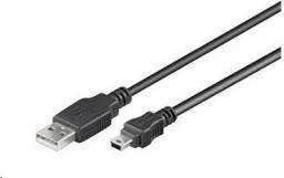 Kabel USB PremiumCord USB-A - miniUSB 5 m Czarny (ku2m5a)