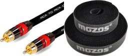 Kabel Mozos Kabel Mozos RCA (Cinch) - RCA (Cinch) 3m czarny (MCABLE-RR) + Rzep Czarny 1 sztuka (CM2M)