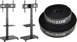 Mozos Mozos MSTV mobilny stojak tv stand do telewizora + Rzep Czarny 1 sztuka (CM2M)