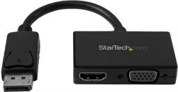 Adapter AV StarTech DisplayPort - HDMI - D-Sub (VGA) czarny (DP2HDVGA)