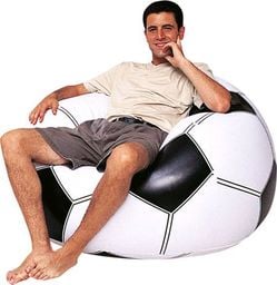  Home Life Dmuchany fotel kibica - w kształcie piłki nożnej